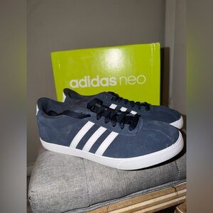 Adidas Neo Dark Blue and White Sneakers